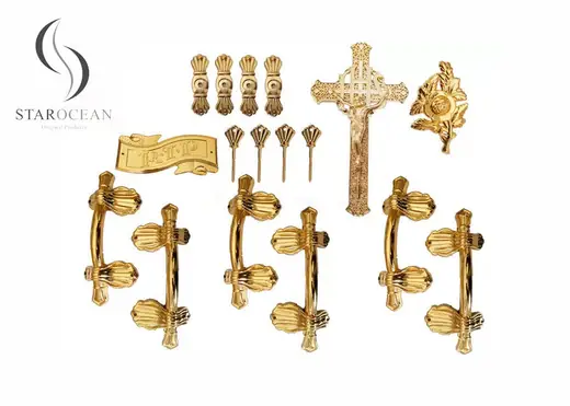 Surface Plastic Coffin Handles Customized Color Coffin Accessories Set P9004set