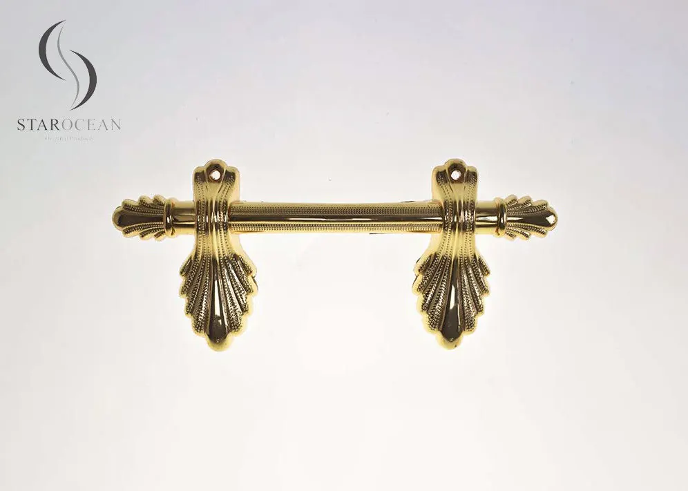 ABS Reinforced Plastic Coffin Handles Antique Golden Adult Coffin Handles P9004-A view 1