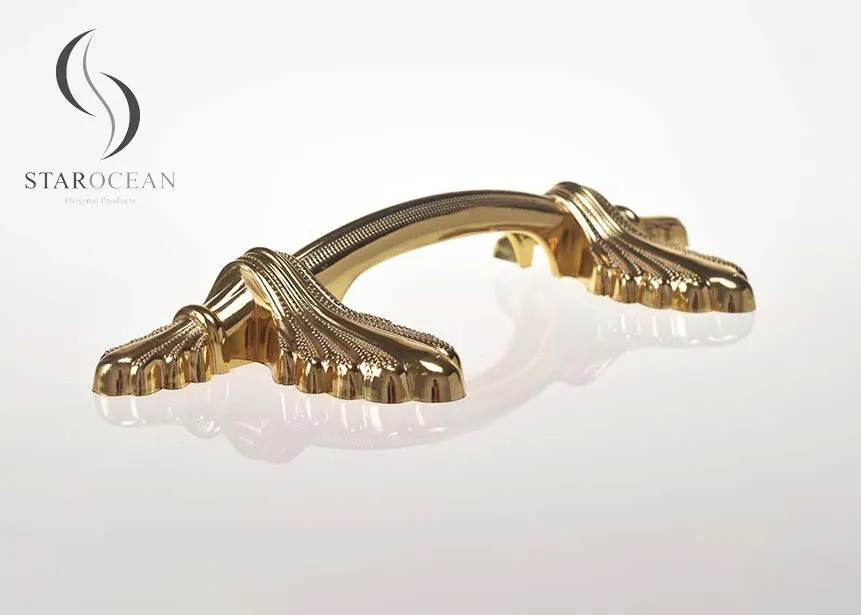 ABS Reinforced Plastic Coffin Handles Antique Golden Adult Coffin Handles P9004-A view 2