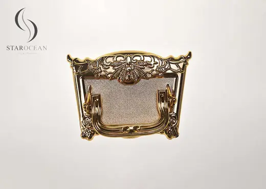 Luxury Design Gold Plating Plastic Coffin Handles Gold Plating 100kg Lift Weight P9802