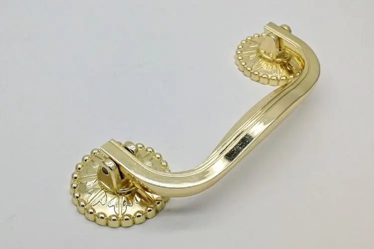 Highly Polished European Style Gold Plated Metal Coffin Handles Exquisite ZH009A view 2