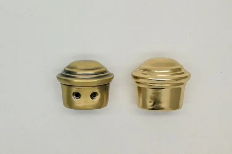 Antique Brass Color Casket Hardware ZA09 Casket Tip and End Cap Premium Iron view 1