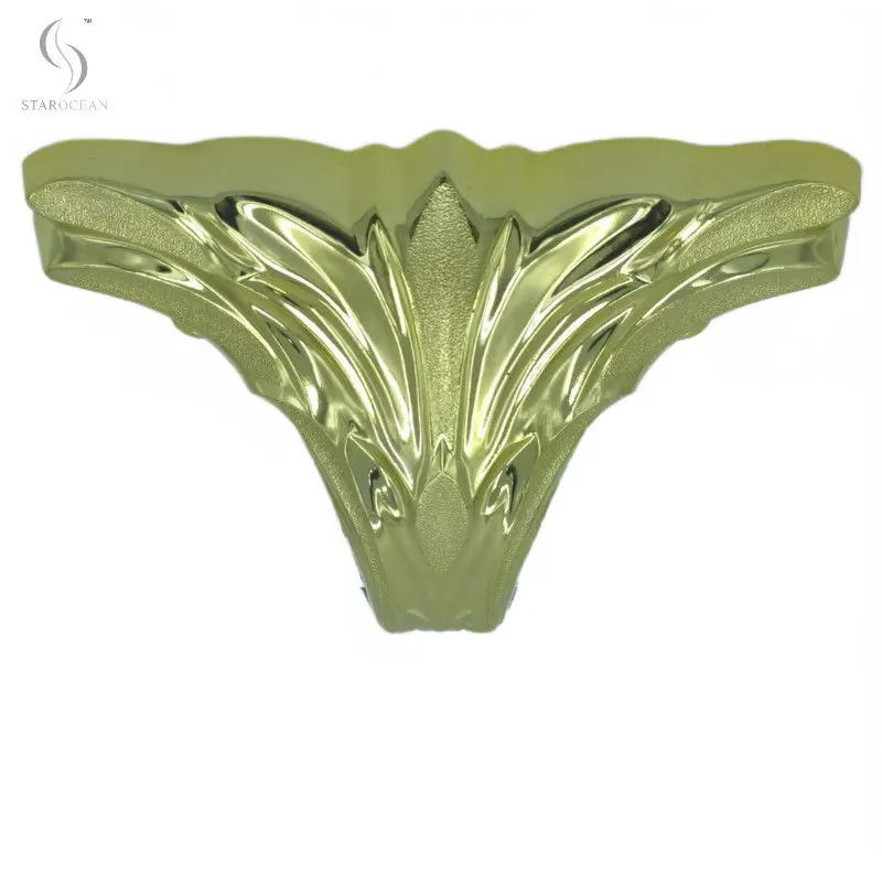Light Gold PP Plastic Coffin Corner1# with Steel Bar Coffin Accessories view 2
