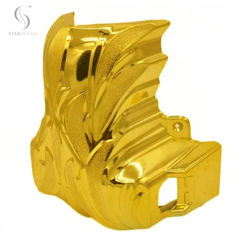 Dark Gold Plastic Coffin Corners 1# DG for Funeral Interment Ornamentation Flower Design view 3