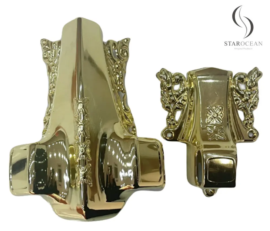 Light Gold Color PP Casket Fitting Coffin Corner Die Catings by Mould 3# LG view 1