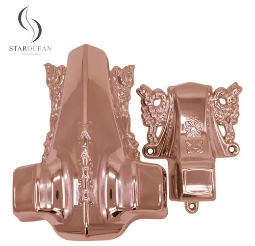 Bronze Plastic Coffin Corners with Different Colors Spray Paint Funeral Supplies 3#B