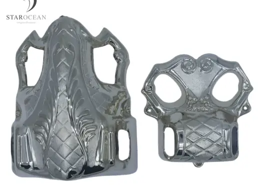 Shiny Silver Plastic Coffin Corners Coffin Handles and Accessories Supplier 4#S