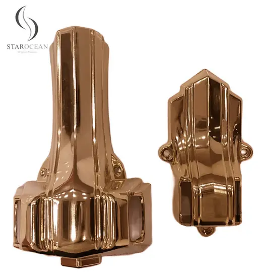 PP Plastic Material Copper Coffin Corner Set Wholesale with Metal Tube 10# B