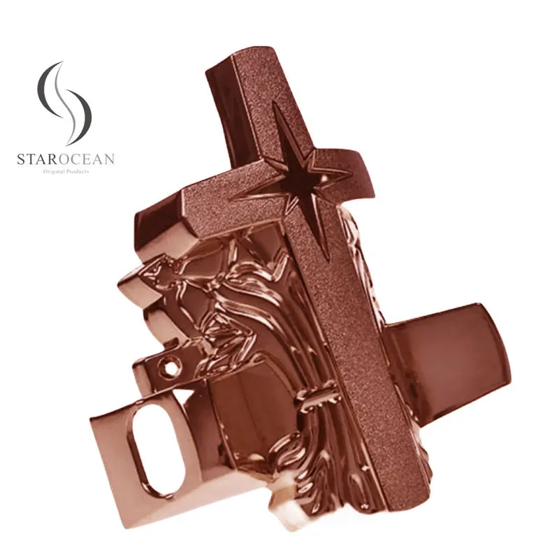 Customized Copper Color PP Plastic Coffin Hardware Manufacturer Direct Sales 12# B view 3