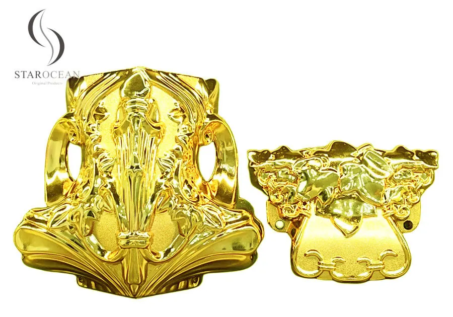 24K Gold Premium Coffin Corner Funeral Products for Wooden Coffin Handles 17#G view 1