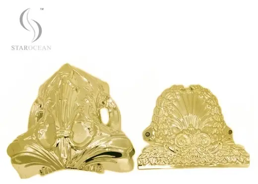 ABS Plastic Coffin Corner Light Gold Plating American Style Casket Fittings 18# LG