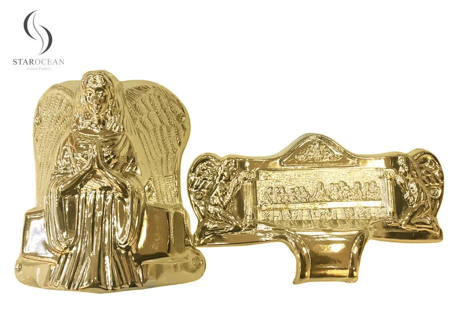 Customized Light Gold Plastic Oversized Coffin Handle for Funeral Ornamentation 19# LG view 1