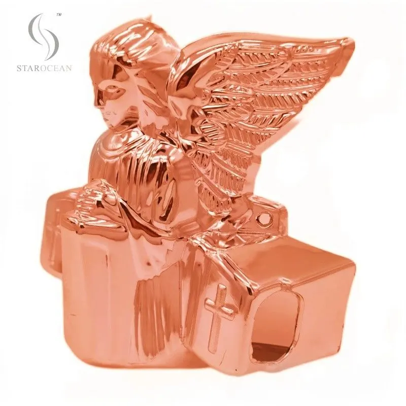 Custom Bronze Electroplated Plastic Material Coffin Parts Funeral Ornamentation 19#B view 3