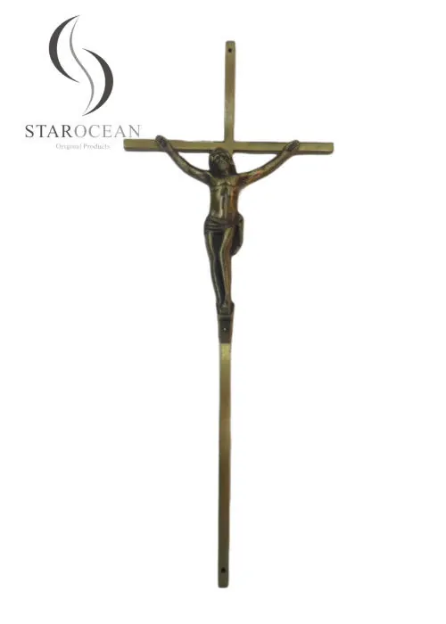 Europe Style Funeral Crucifix Coffin Decoration High Polished Featuring view 1