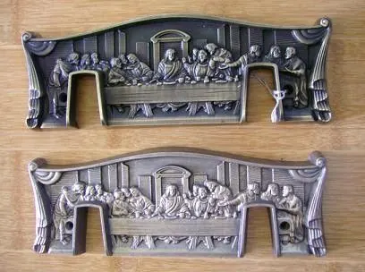Bronze Resin Coffin Accessories Last Supper Design Coffin Corner Plaque RSL01 view 2