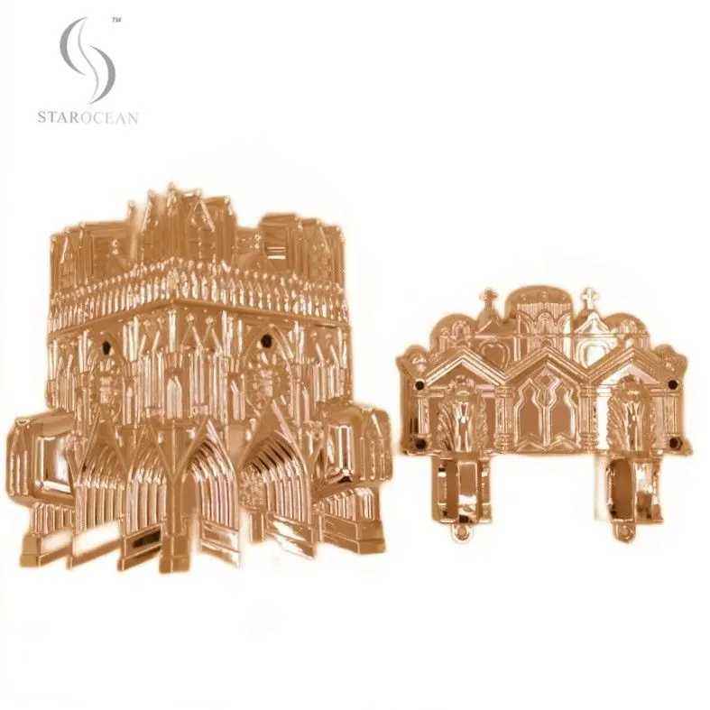 Electroplated Bronze ABS New Design Coffin Corner Coffin Accessories 28# view 1