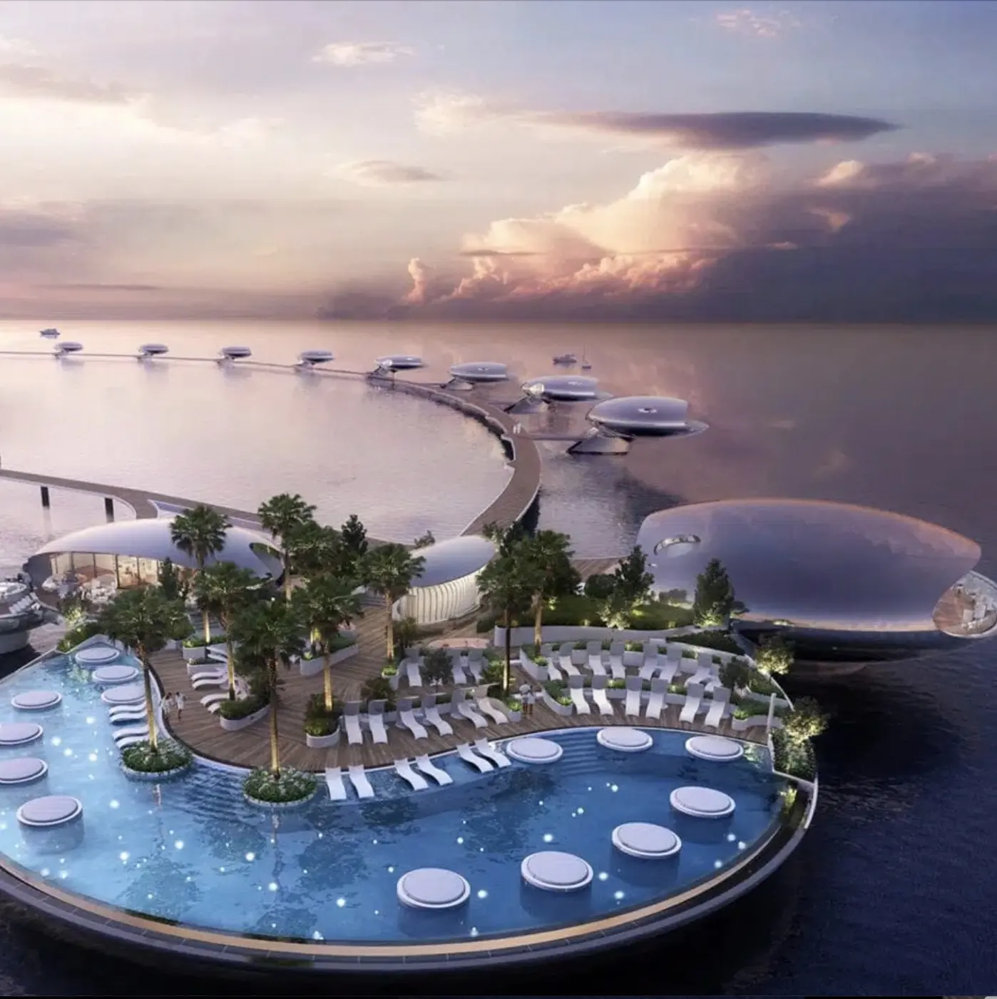 Sheybarah Island resort in Saudi Arabia supplied through the Songdom network
