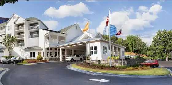 Hotel Indigo Atlanta Vinings by IHG where Songdom sourced lighting and lighted mirrors