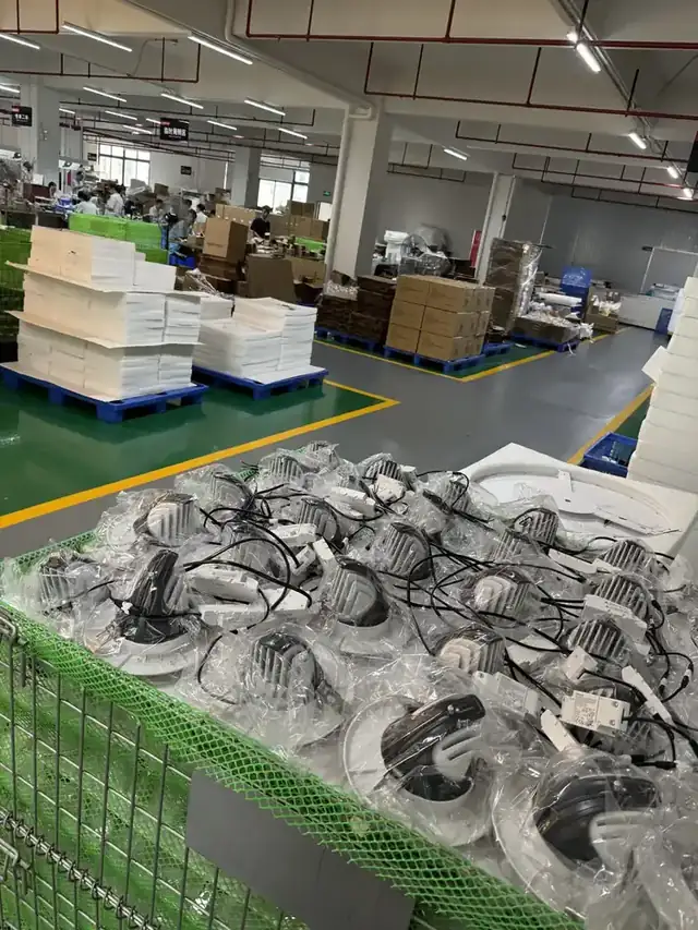 Manufacturing line producing airport grade LED lighting fixtures