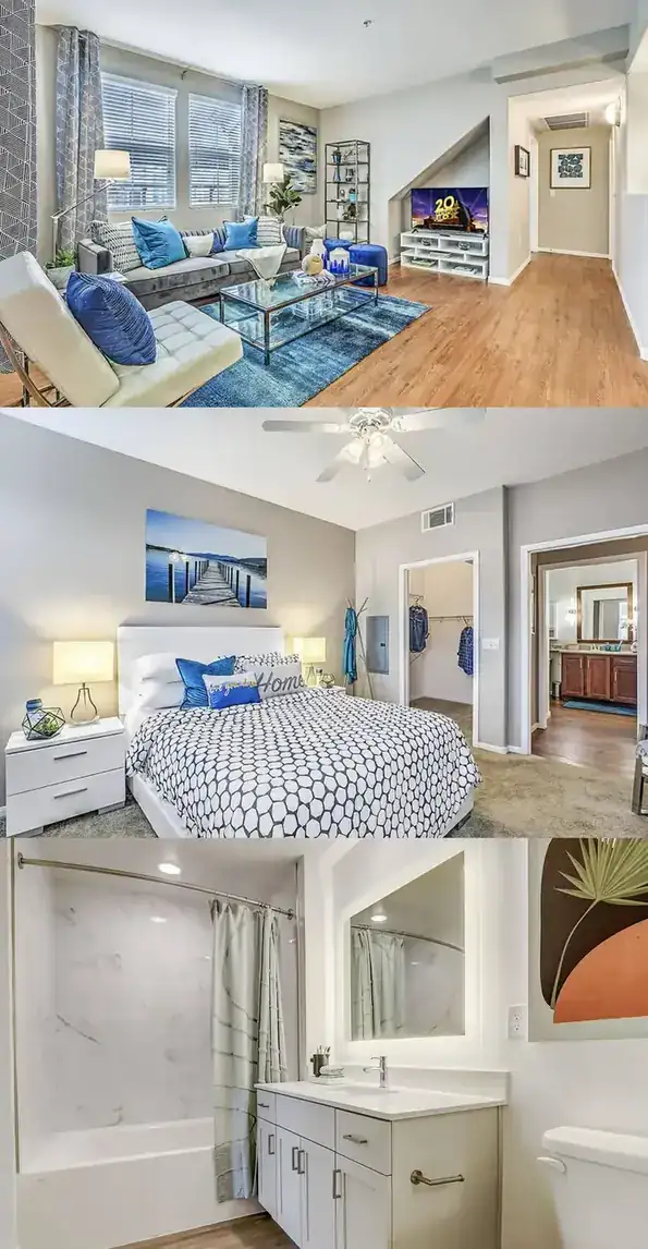 Completed apartment interior and bathroom fit out