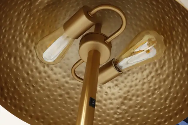 Internal wiring view of a Hotel Indigo public area table lamp