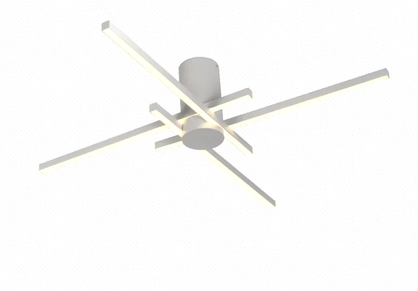 SX2313-4C crossed bar ceiling light in matt white