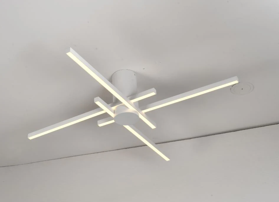 SX2313-4C four arm ceiling light lit in a room
