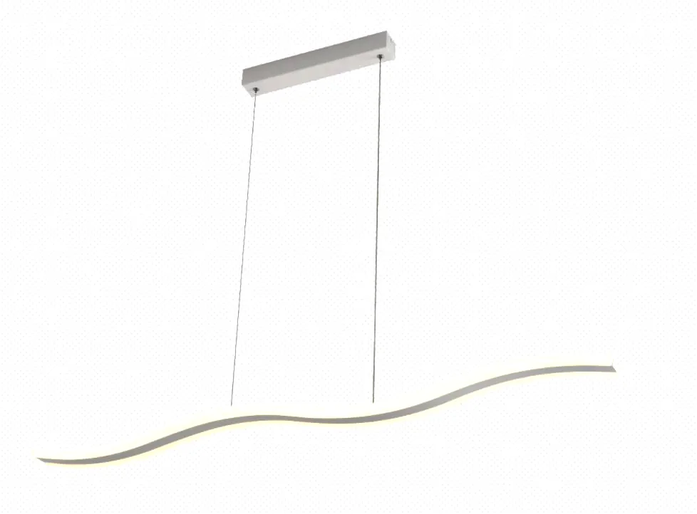 SD2126-CL matt gold ring and bar pendant over a dining table