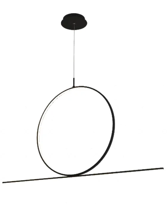 SD2169-A 1200 mm straight linear pendant in sand black