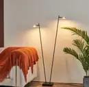 SL2312-2C floor lights beside a bed in matt black