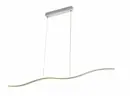 SD2126-CL matt gold ring and bar pendant over a dining table