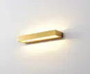SB2167 IP54 aluminium wall light in gold mounted on a wall