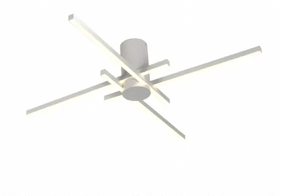 SX2313-4C crossed bar ceiling light in matt white