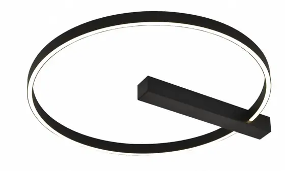 SX2126 slim ring ceiling light in matt black