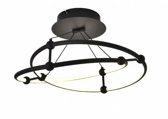 SX2342-2RS surface mounted ring ceiling light in sand black