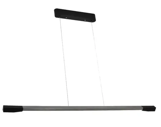 SD2343-M slim wave linear pendant light in sand black over a table