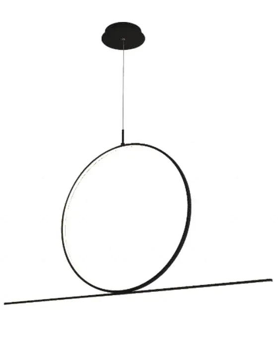 SD2169-A 1200 mm straight linear pendant in sand black