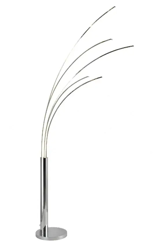 SL2243-5C five arm chrome arc floor light