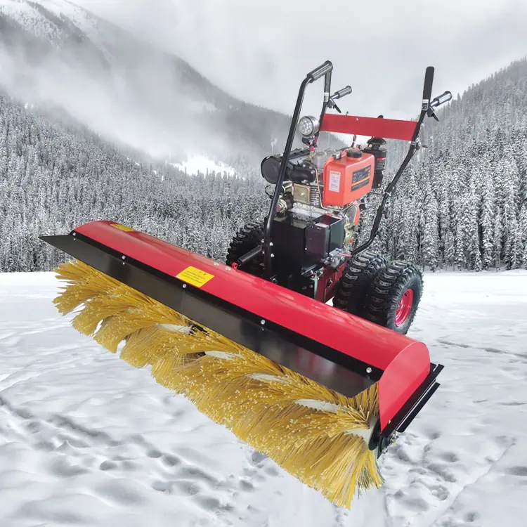 41.7 inch diesel snow sweeper with electric start and steering system