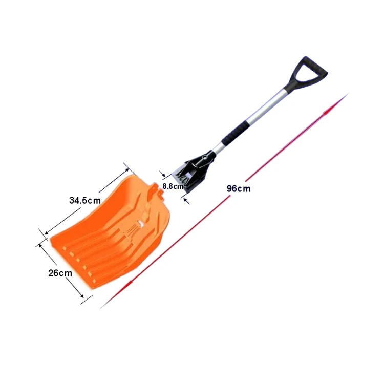 Heavy duty plastic hand snow shovel SB2013-A with brush and ice scraper