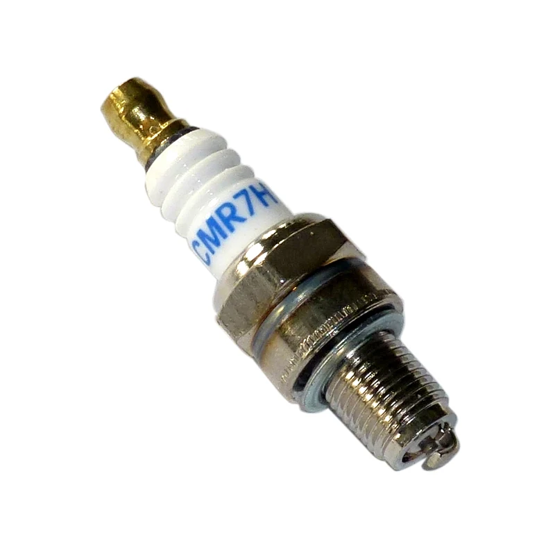 Loncin engine spark plug for snow blower on white background