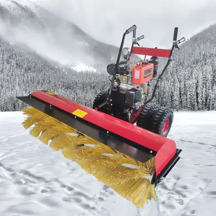 41.7 inch diesel snow sweeper with electric start and steering system