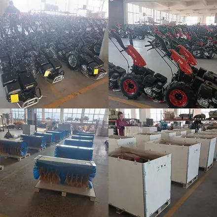 Machines packed in cartons and loaded for container shipment