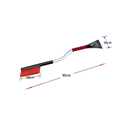 Car snow shovel shown extended to full length