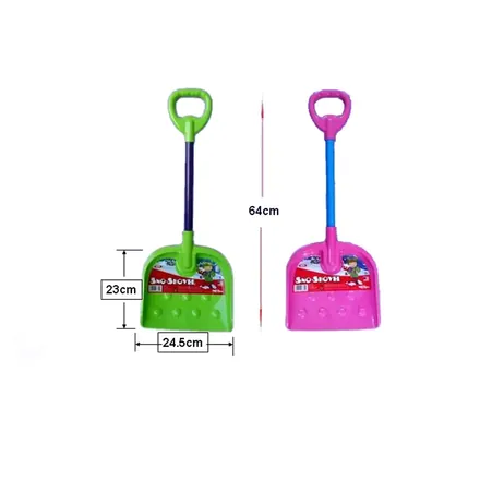 Child size plastic snow shovel in an alternative colour