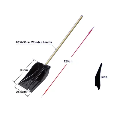 Lightweight plastic snow shovel grip detail