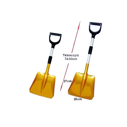 Aluminium alloy shovel blade edge close up