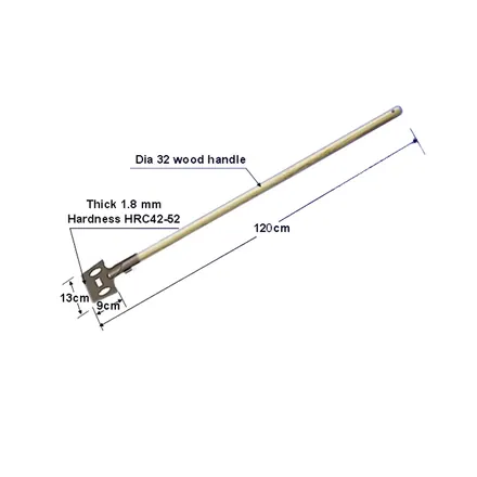 SB3006 metal ice shovel with steel head and wooden handle