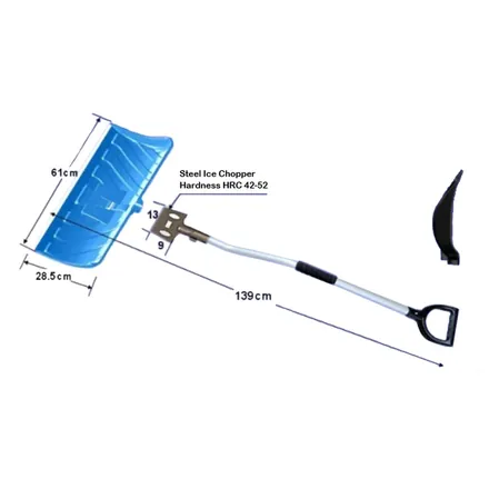 Ice chisel supplied with the SB2004-C plastic snow shovel