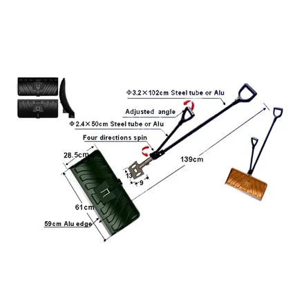 Range of SONJUN multi function snow shovel sets displayed together